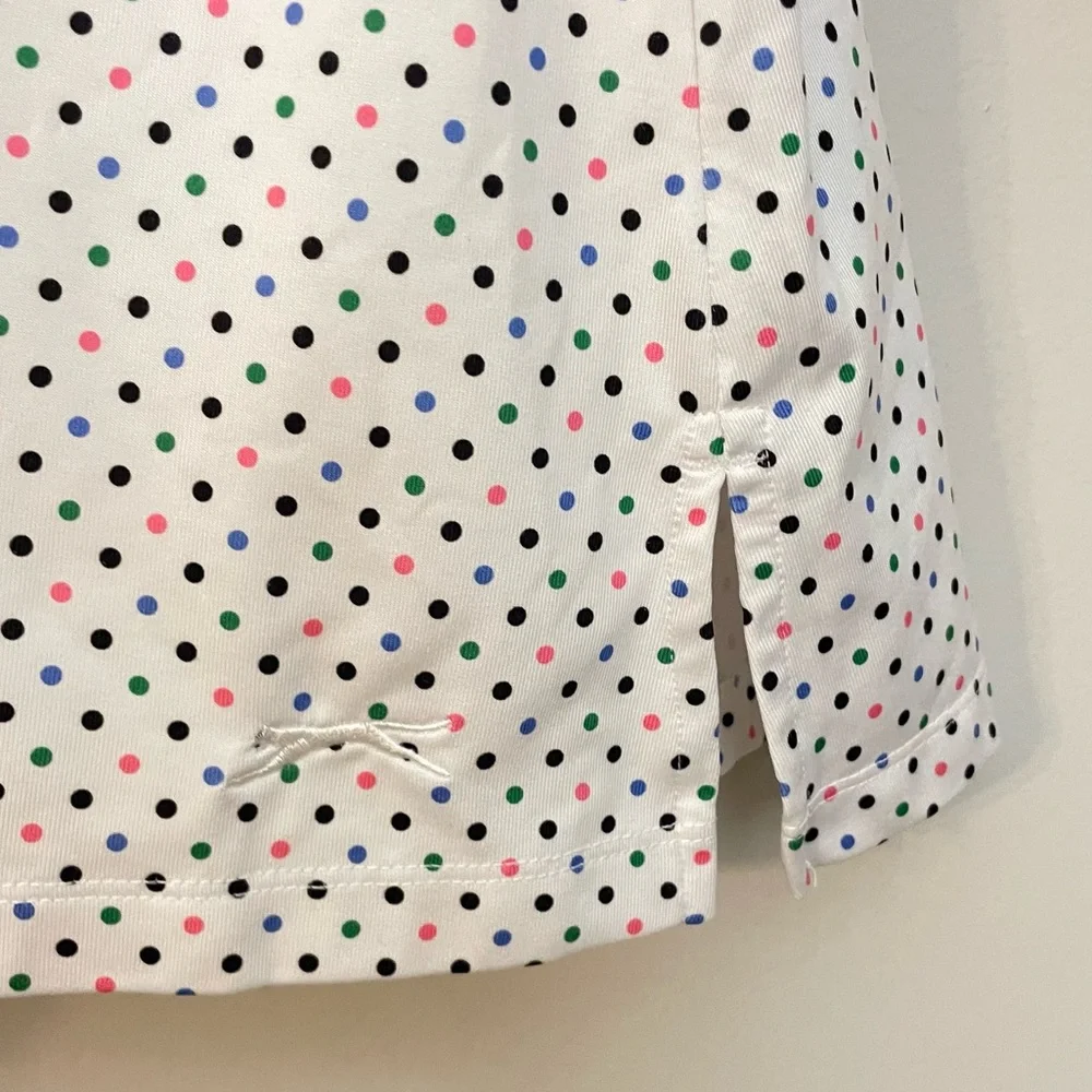 Slazenger Golf Skort Medium Pickleball White Polka Dot Pockets